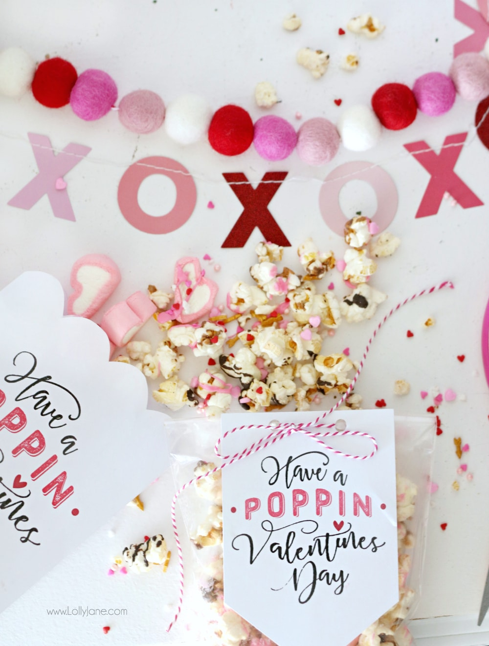 Free Printable Valentines Popcorn Tag pertaining to Popcorn Valentine Printable Free