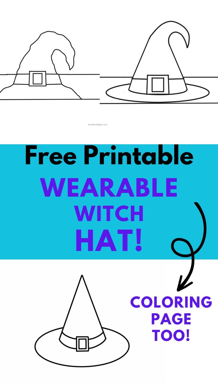 Free Printable Witch Hat Craft Template - intended for Free Printable Witches Hat
