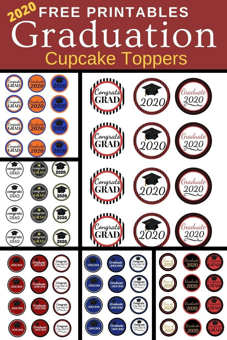 Free Printables: Graduation Cupcake Toppers regarding Free Printable Graduation Cupcake Toppers