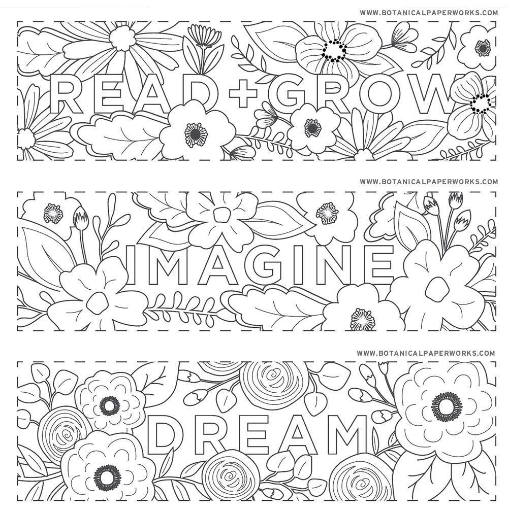 Free Printables} Read + Grow Coloring Bookmarks For Back-To-School throughout Free Printable Spring Bookmarks