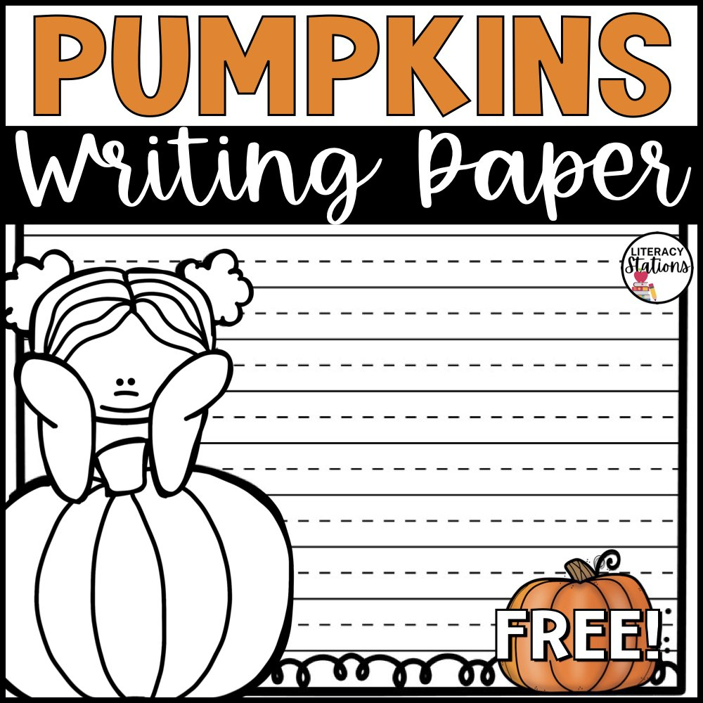 Free Pumpkin Writing Paper - Literacy Stations regarding Printable Fall Writing Paper