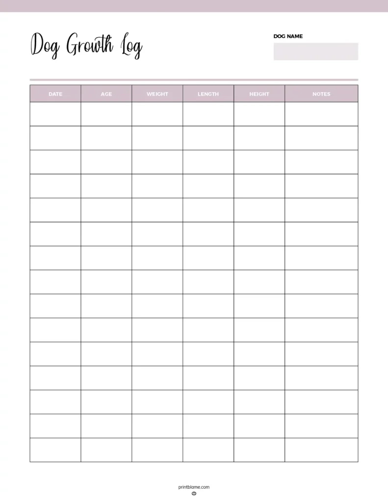 Free Puppy Growth Chart Printable Pdfs - 16 Weight Trackers with Free Printable Puppy Weight Puppy Whelping Chart