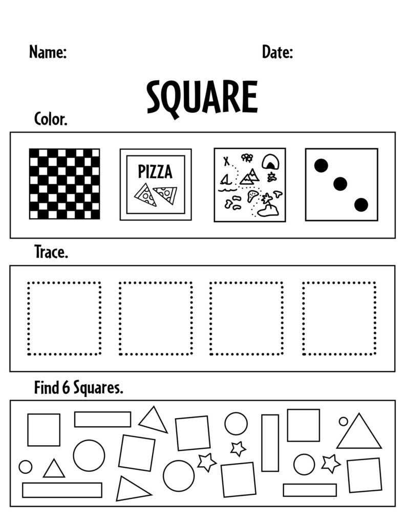 Free Square Worksheets For Preschool! ⋆ The Hollydog Blog pertaining to Printable Square Worksheet For Preschool