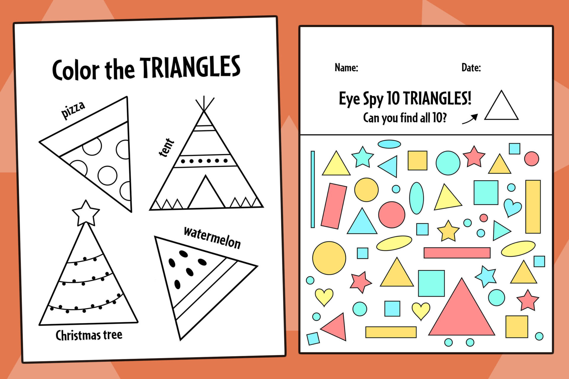 Free Triangle Worksheets For Preschool! ⋆ The Hollydog Blog inside Free Printable Triangle Worksheet Preschool