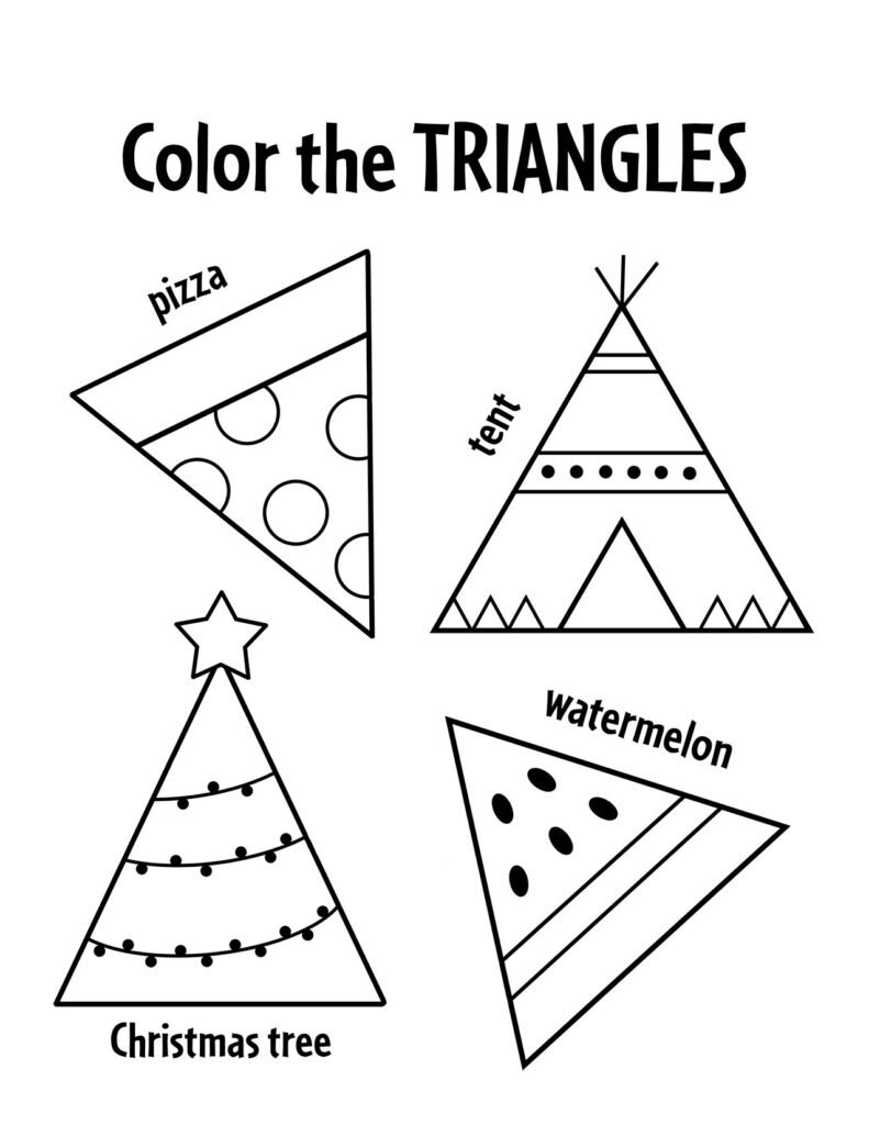 Free Triangle Worksheets For Preschool! ⋆ The Hollydog Blog pertaining to Free Printable Triangle Worksheet