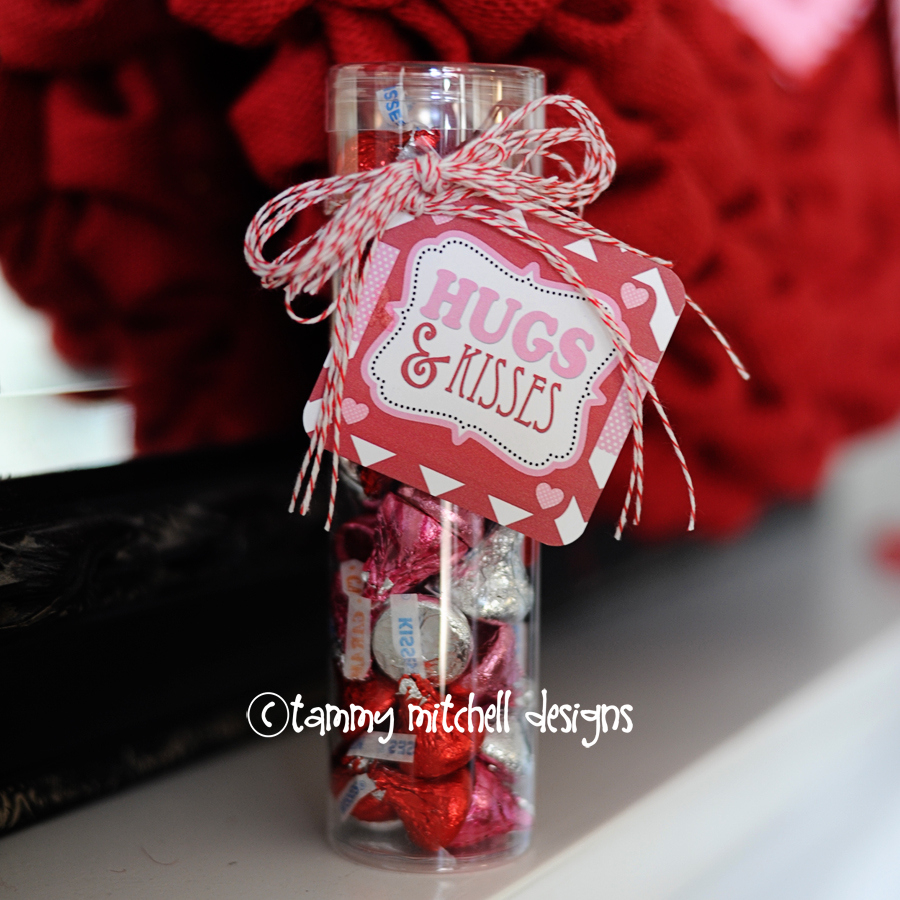 Freebie: Hugs And Kisses Valentine Free Printable Tag/Card — Pink in Hugs And Kisses Printable Tag