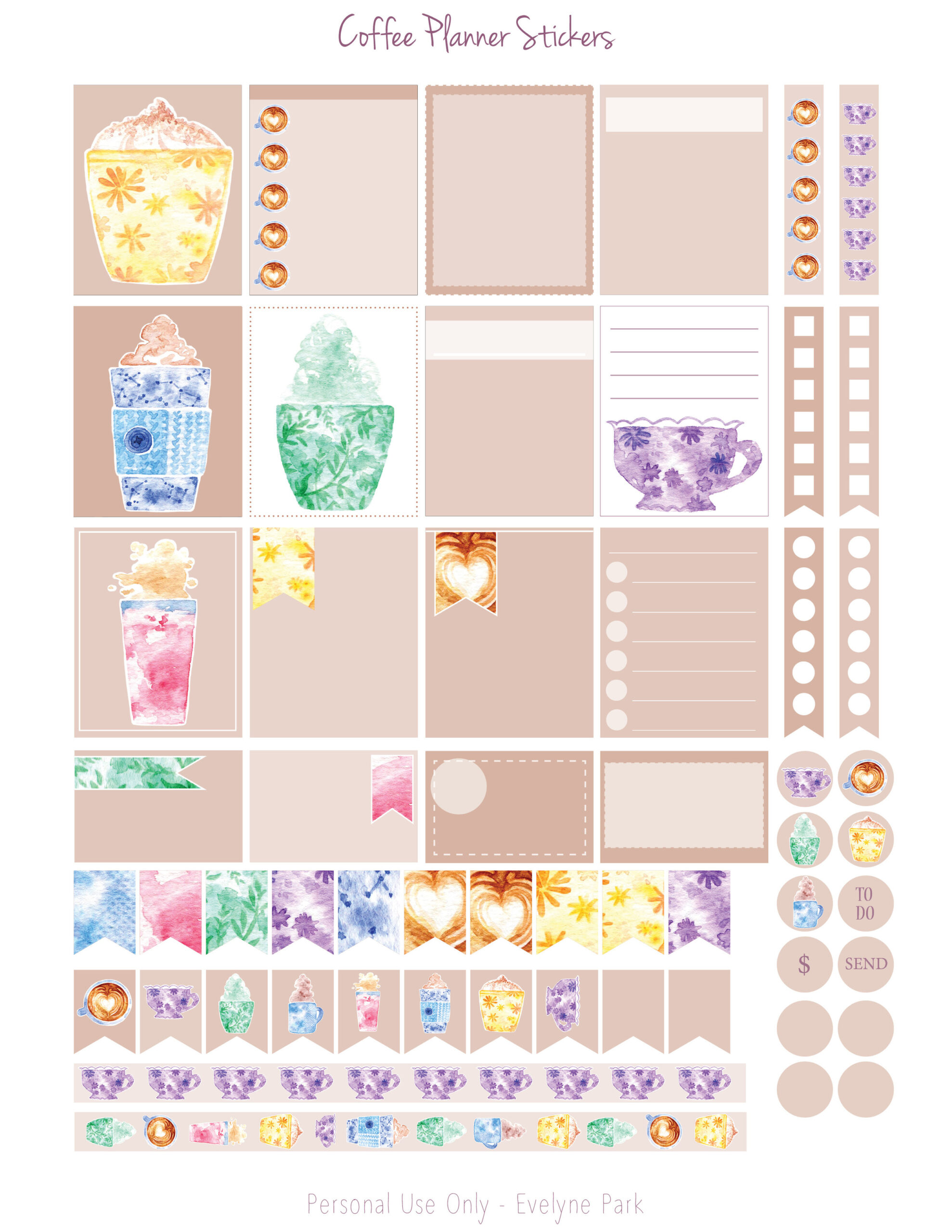Freebies — Evelyne Park | Art with regard to Free Planner Sticker Printables