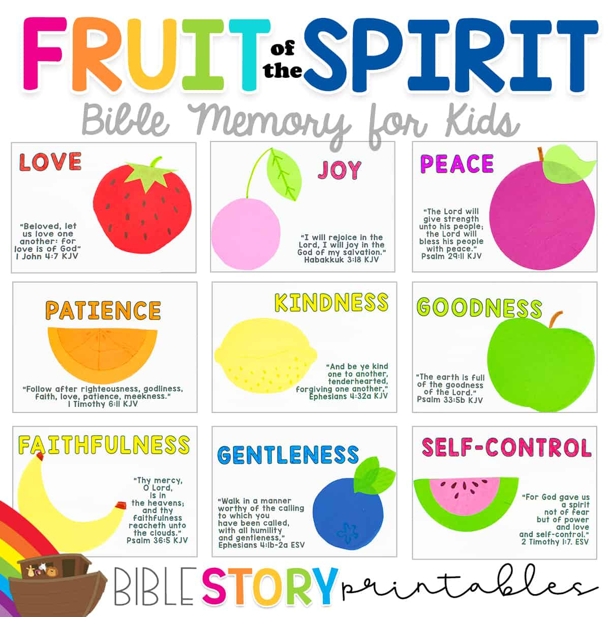 Fruit Of The Spirit Archives - Bible Story Printables pertaining to Free Printable Fruit Of The Spirit