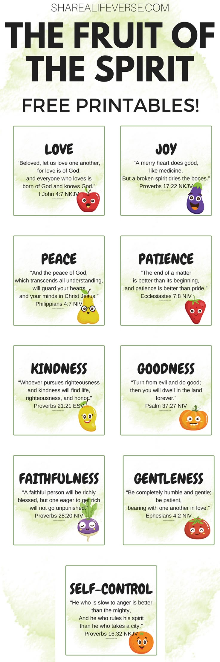 Fruit Of The Spirit Free Printable For Kids And Adults! - Cute in Free Printable Fruits of the Spirit