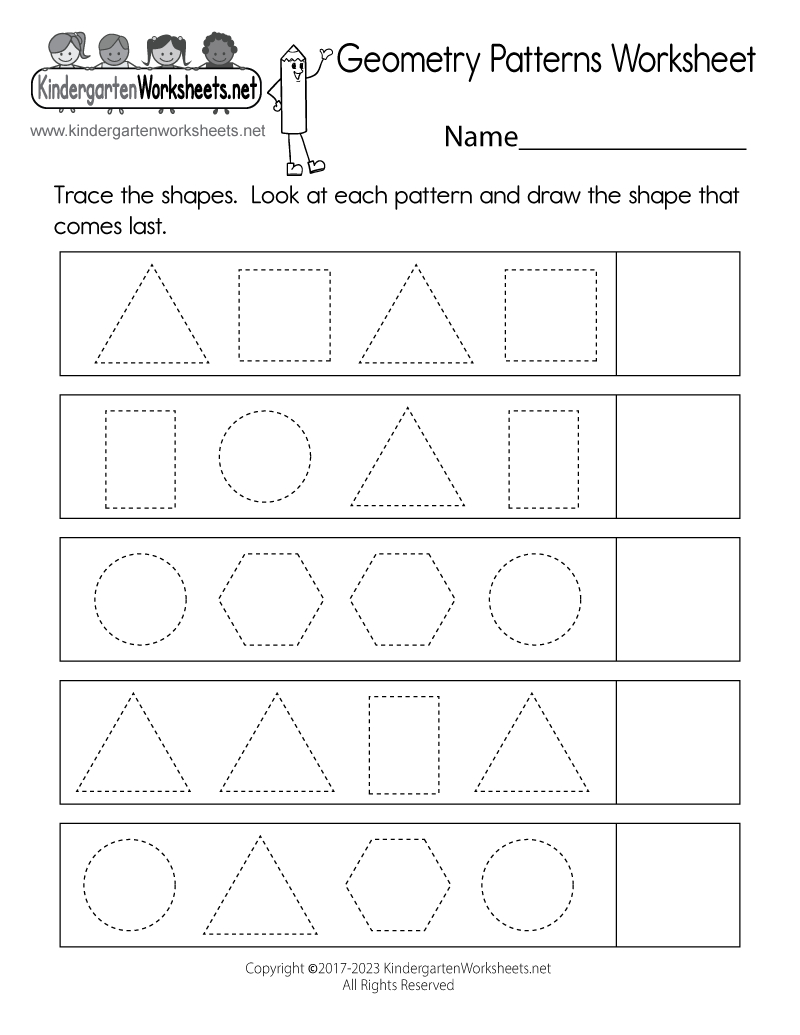 Geometry Patterns Worksheet - Free Printable, Digital, &amp;amp; Pdf intended for Printable Geometry Patterns Worksheet