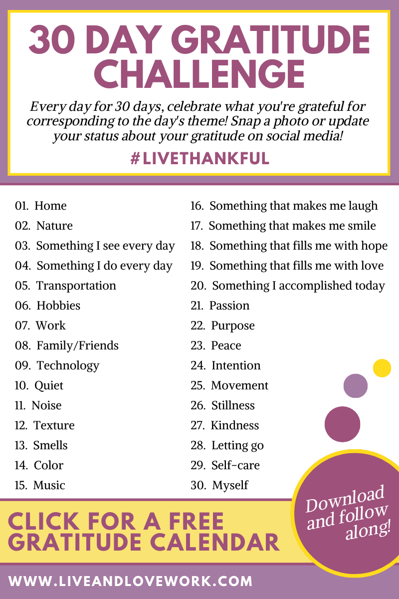 Get Going! Get Gratitude! A 30 Day Gratitude Challenge - Chrysta within Printable 30 Day Gratitude Challenge