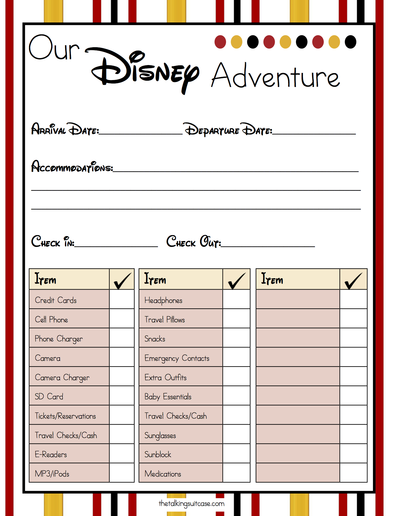 Get Ready For Your Disney Vacation - Free Printable Disney intended for Free Disney Planning Printables