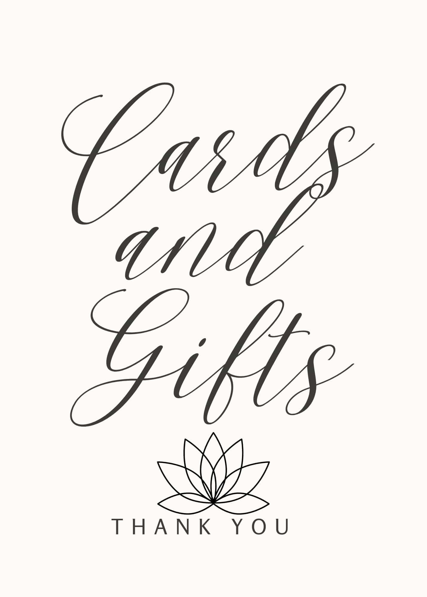 Gift Cards - with Free Printable Cards And Gifts Sign