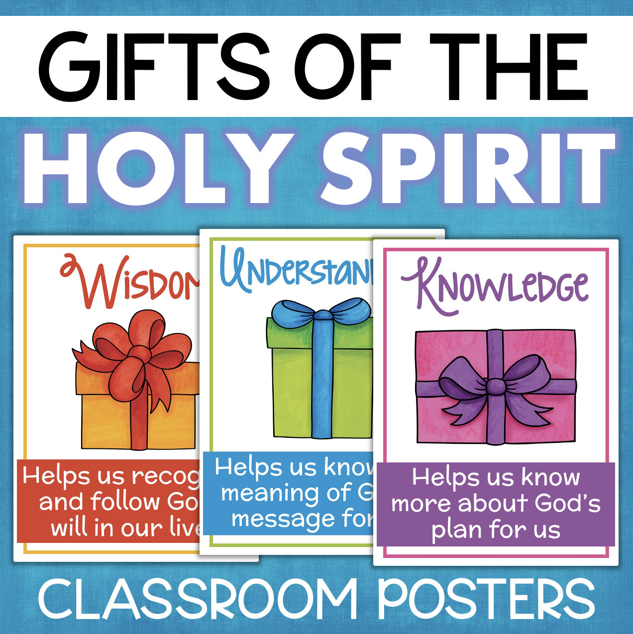 Gifts Of The Holy Spirit Printable Posters For Kids Instant inside Free Printable Gifts of the Holy Spirit