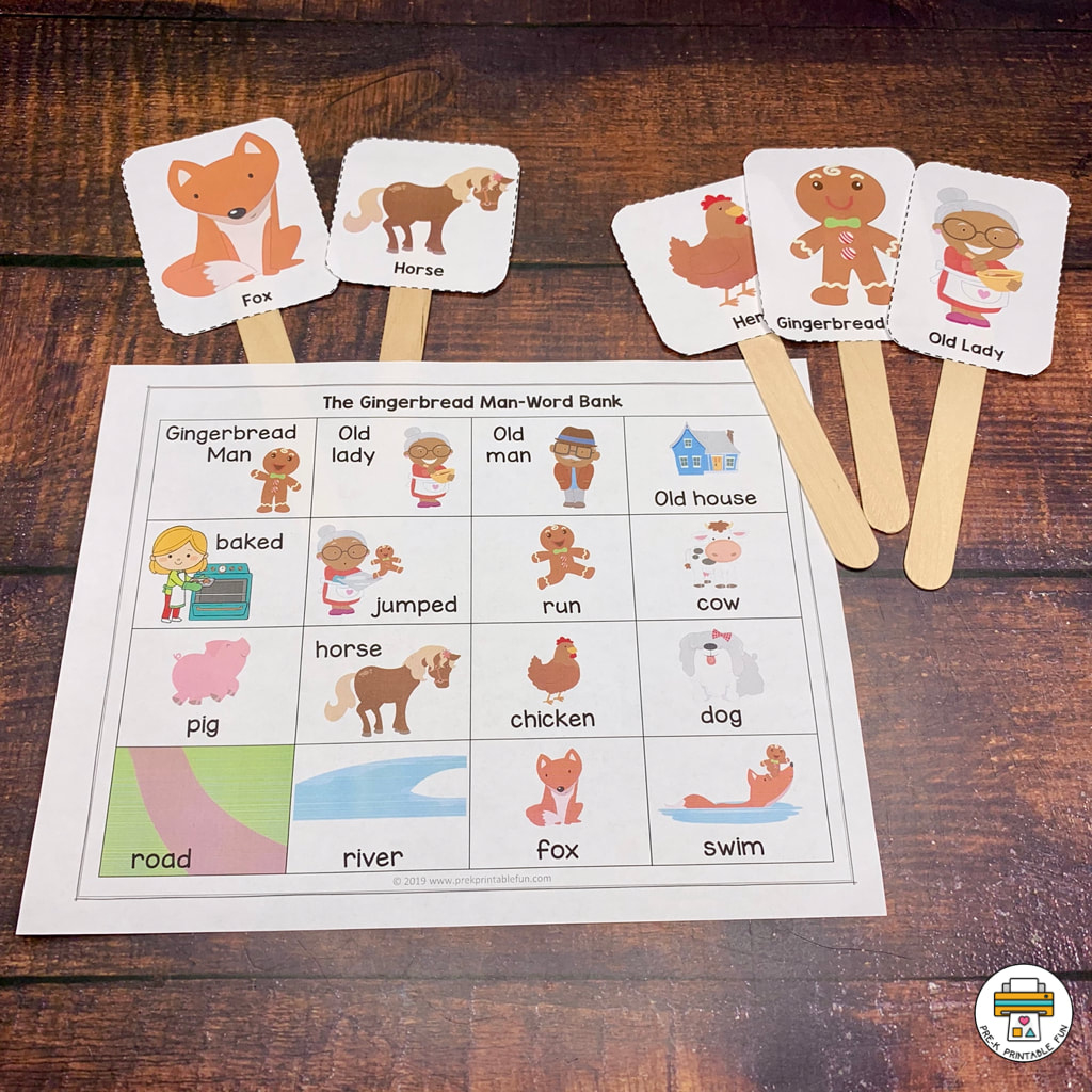 Gingerbread Man Puppet Theater in Gingerbread Man Characters Free Printables