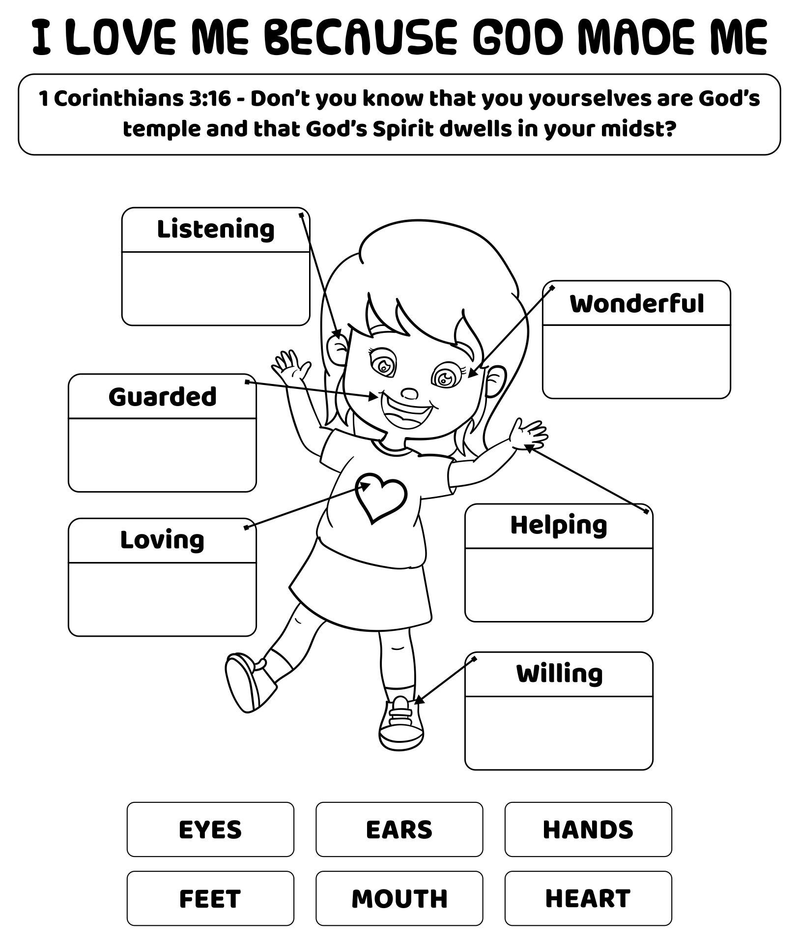 God Made Me Special Coloring Pages - 20 Free Pdf Printables in God Made Me Special Free Printable