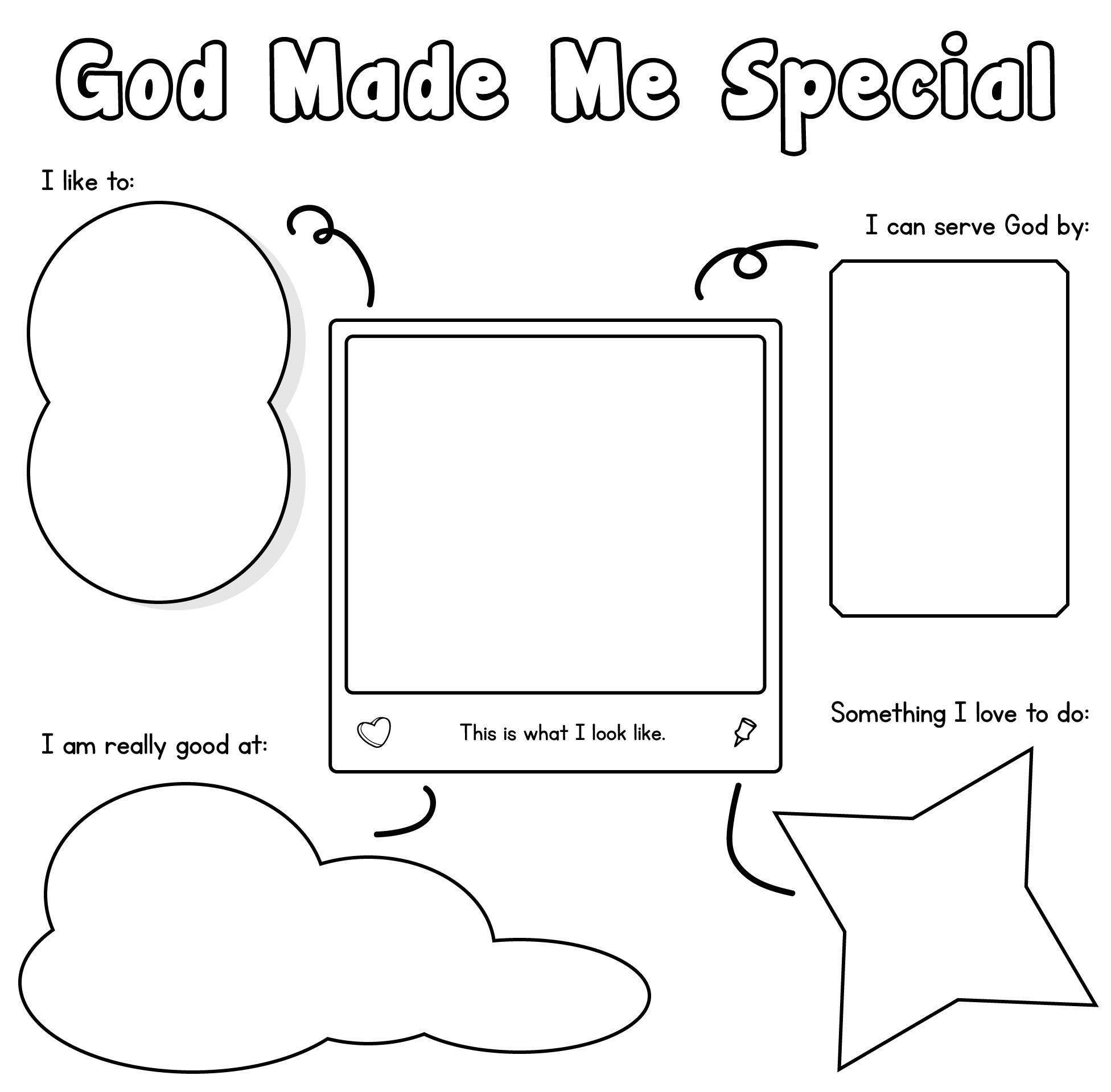 God Made Me Special Coloring Pages - 20 Free Pdf Printables pertaining to God Made Me Special Free Printable