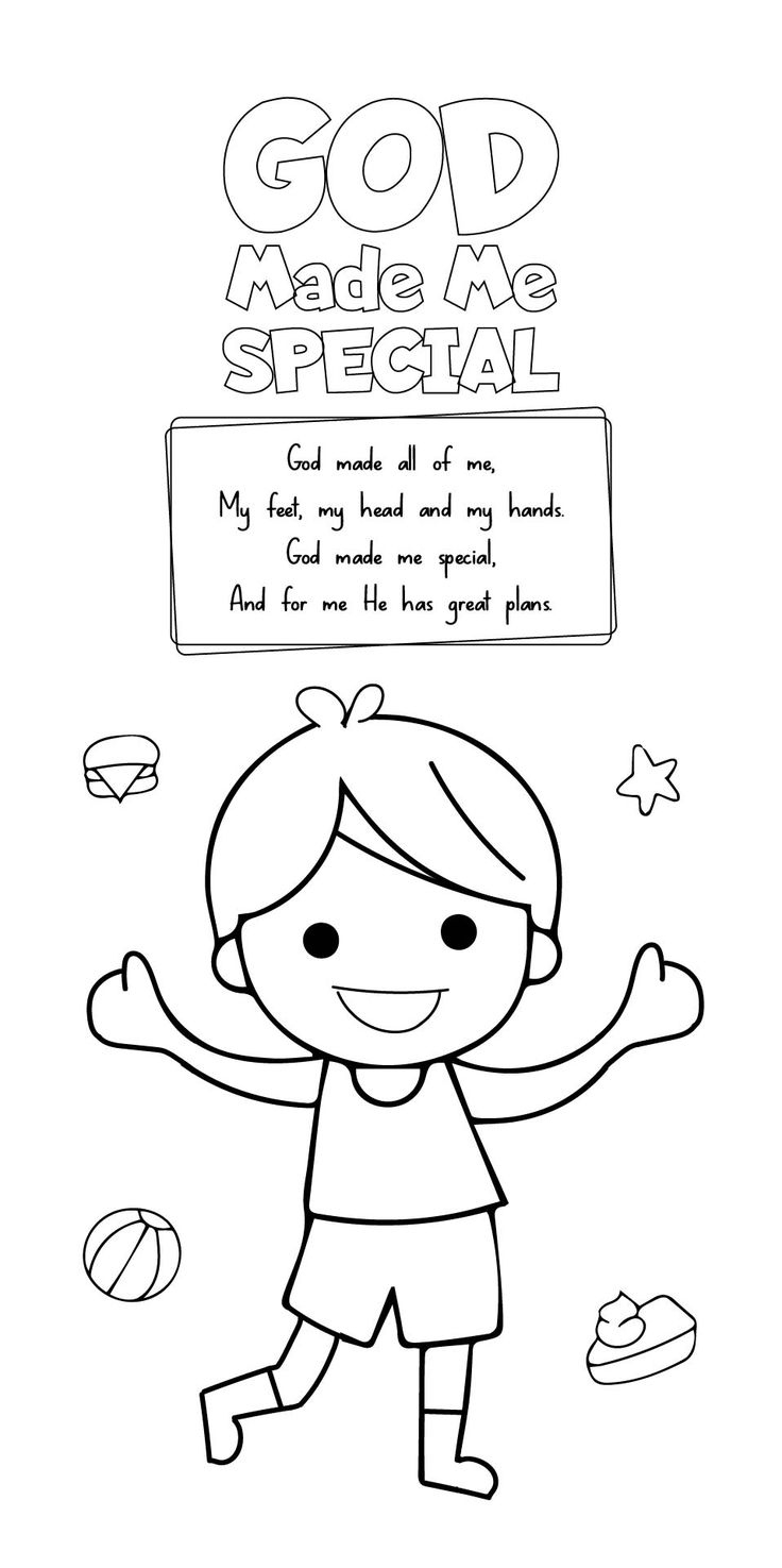 God Made Me Special Coloring Pages - 20 Free Pdf Printables with God Made Me Special Free Printable