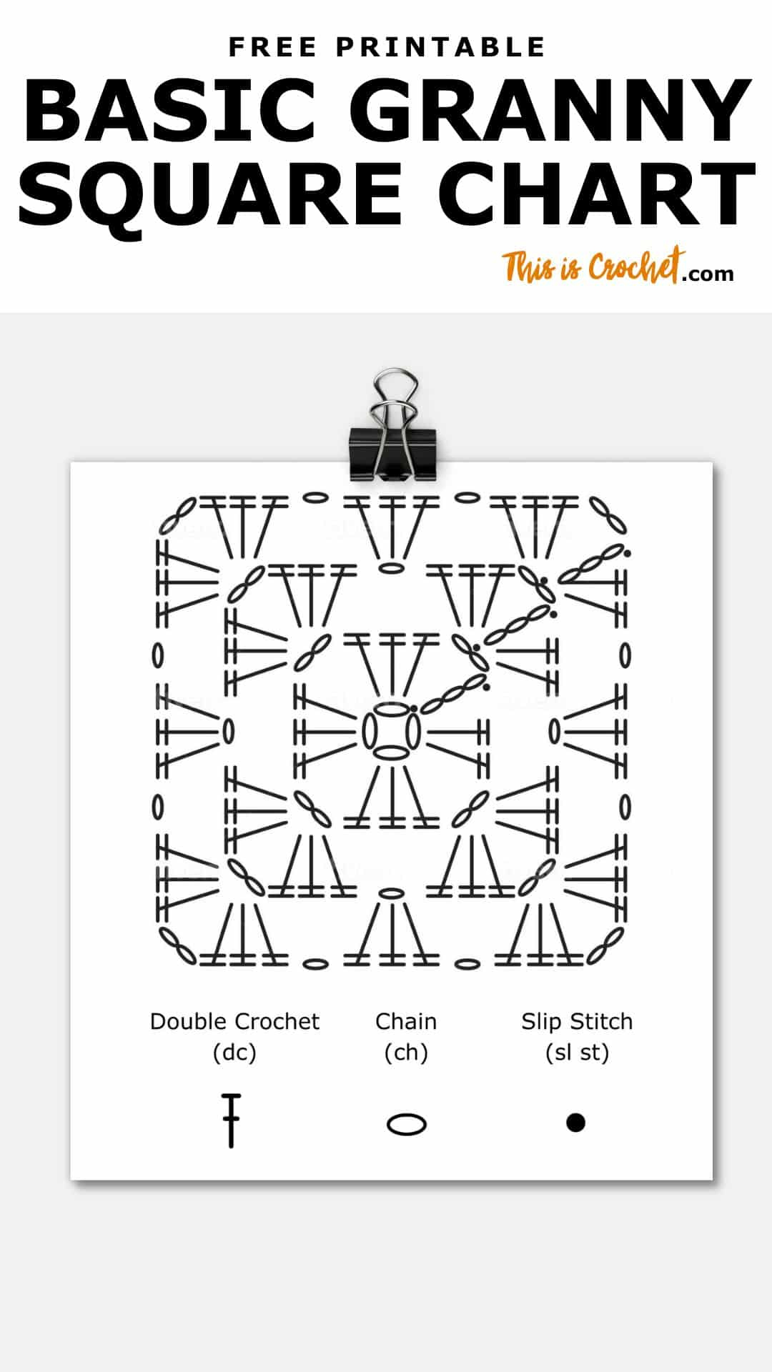 Granny Square Crochet Pattern Diagram (Easy To Read) - This Is Crochet inside Free Printable Crochet Granny Square Patterns