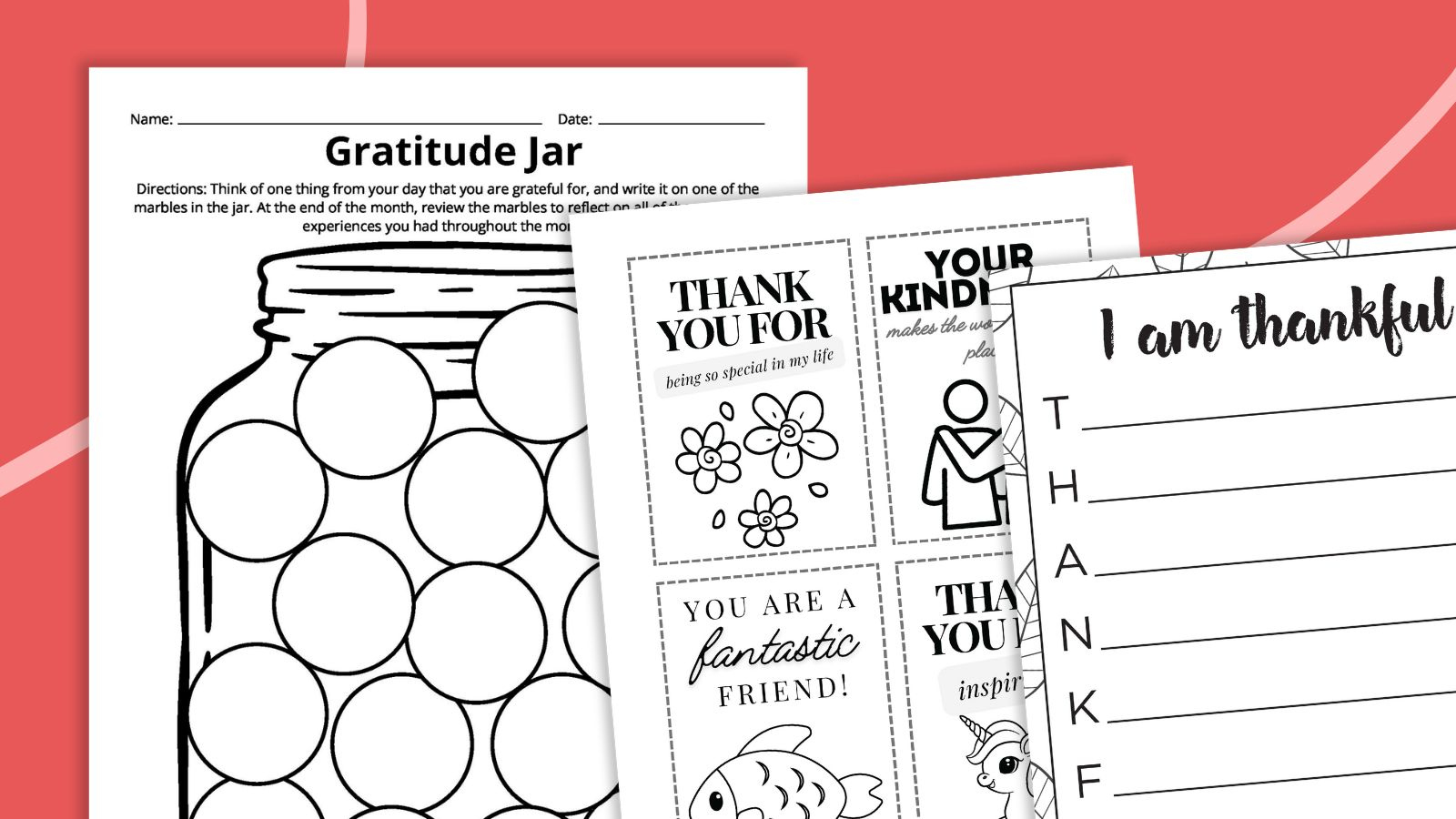 Gratitude Worksheets (Free Printables) for Free Printable Gratitude Worksheets