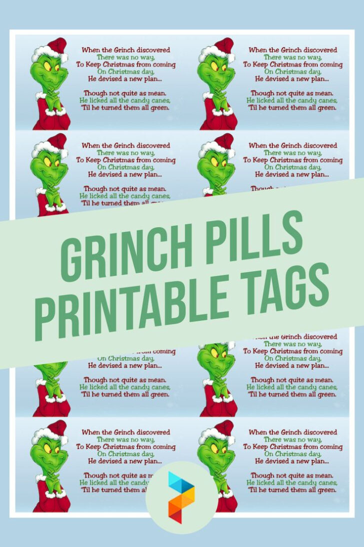 Free Grinch Pills Printable Tags