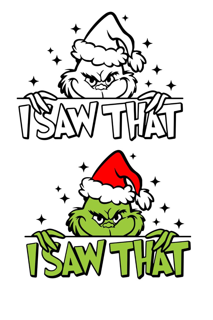 Grinch Svg: I Saw That Svg within Grinch Face Stencil Free Printable
