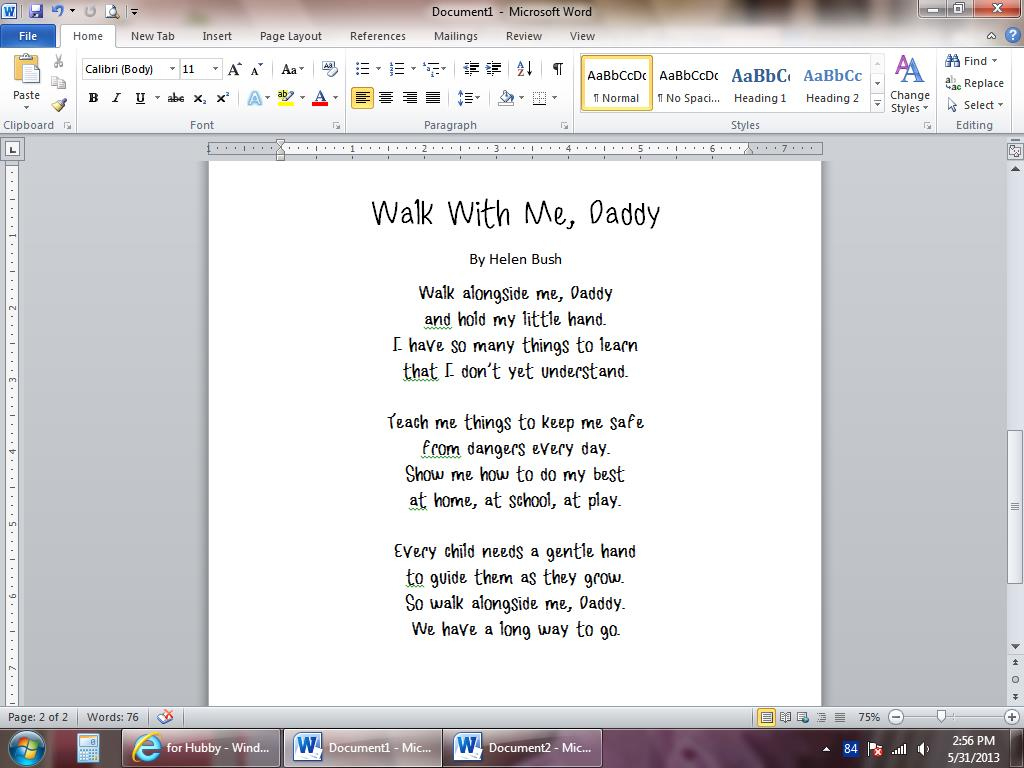 Grits &amp;amp; Giggles: Walk With Me, Daddy {Tutorial} regarding Walk With Me Daddy Poem Free Printable