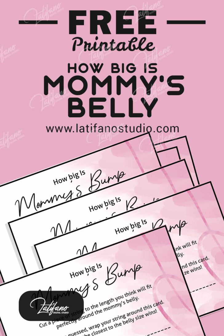 Guess Mommy’s Tummy Size Printable Free