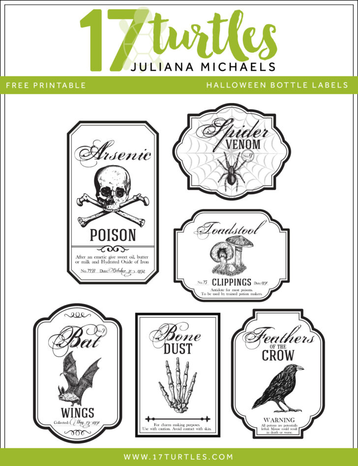 Vintage Printable Free Printable Halloween Apothecary Labels