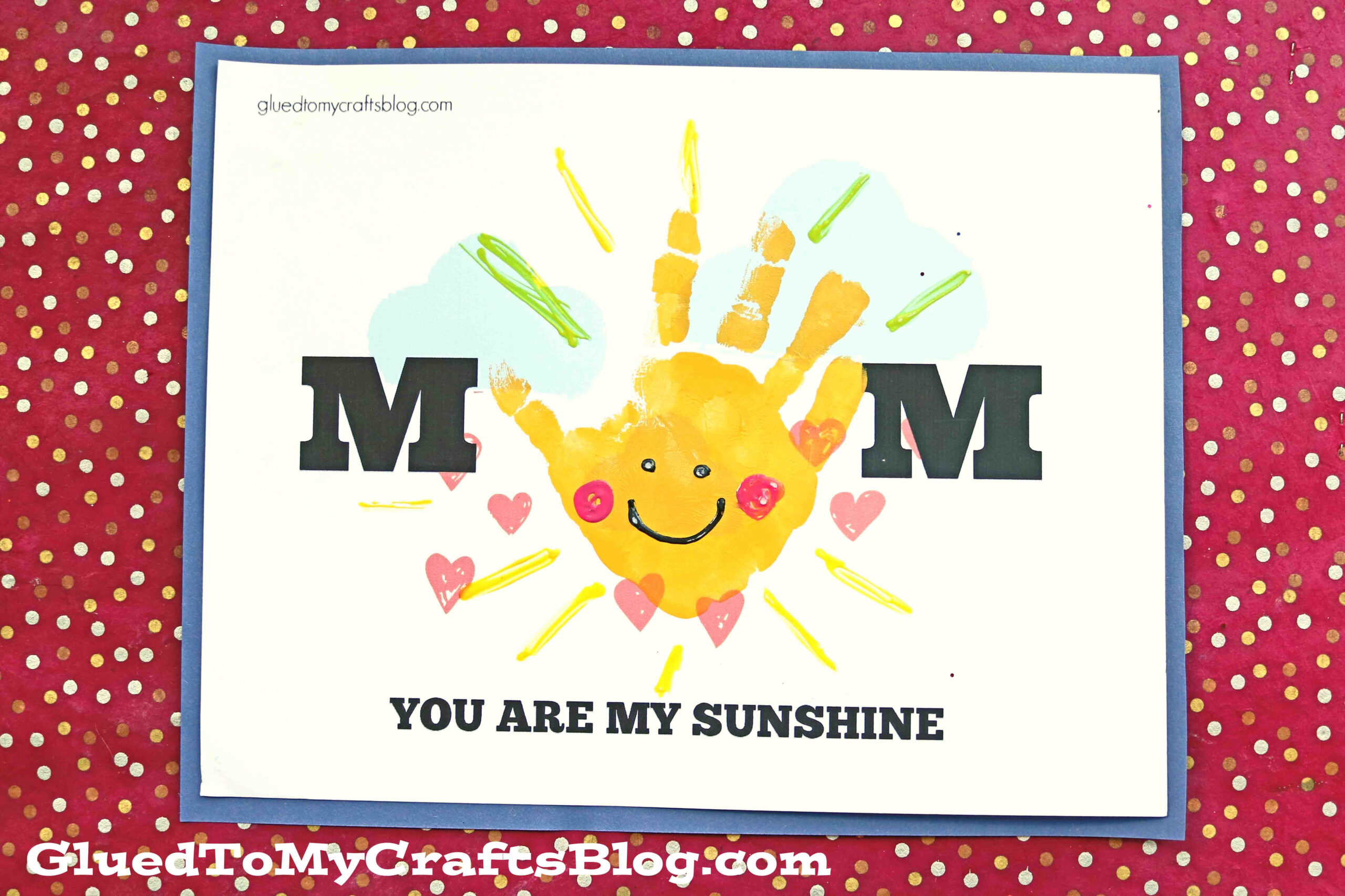 Handprint Mom You Are My Sunshine in Mom You Are My Sunshine Printable