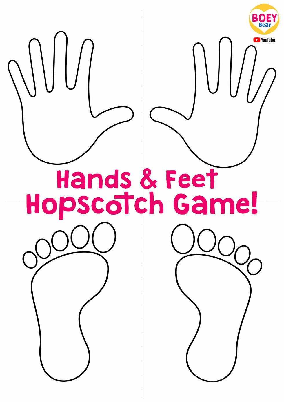 Hands &amp;amp; Feet Hopscotch Game! pertaining to Hands and Feet Hopscotch Printable Free
