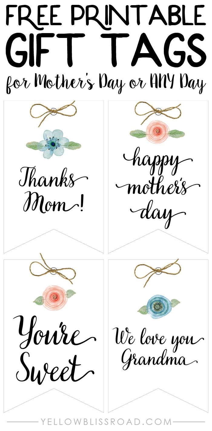 Happy Mother&amp;#039;S Day Tags - 6 Free Pdf Printables | Printablee intended for Free Printable Gift Tags For Mother&amp;amp;#039;s Day