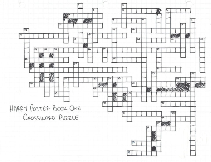 Harry Potter Crossword Puzzles Printable