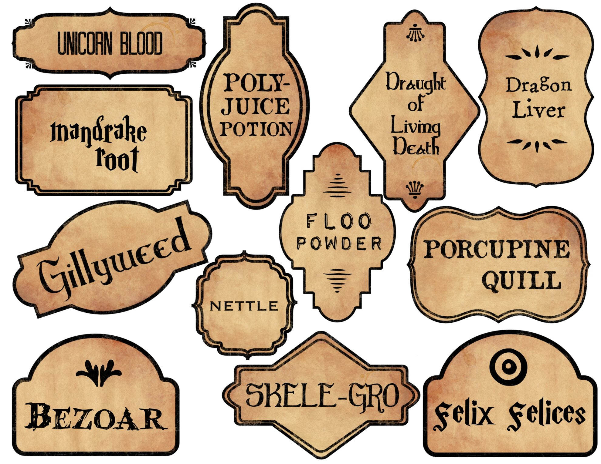 Harry Potter Potion Labels Printable - Paper Trail Design within Harry Potter Potion Labels Free Printables
