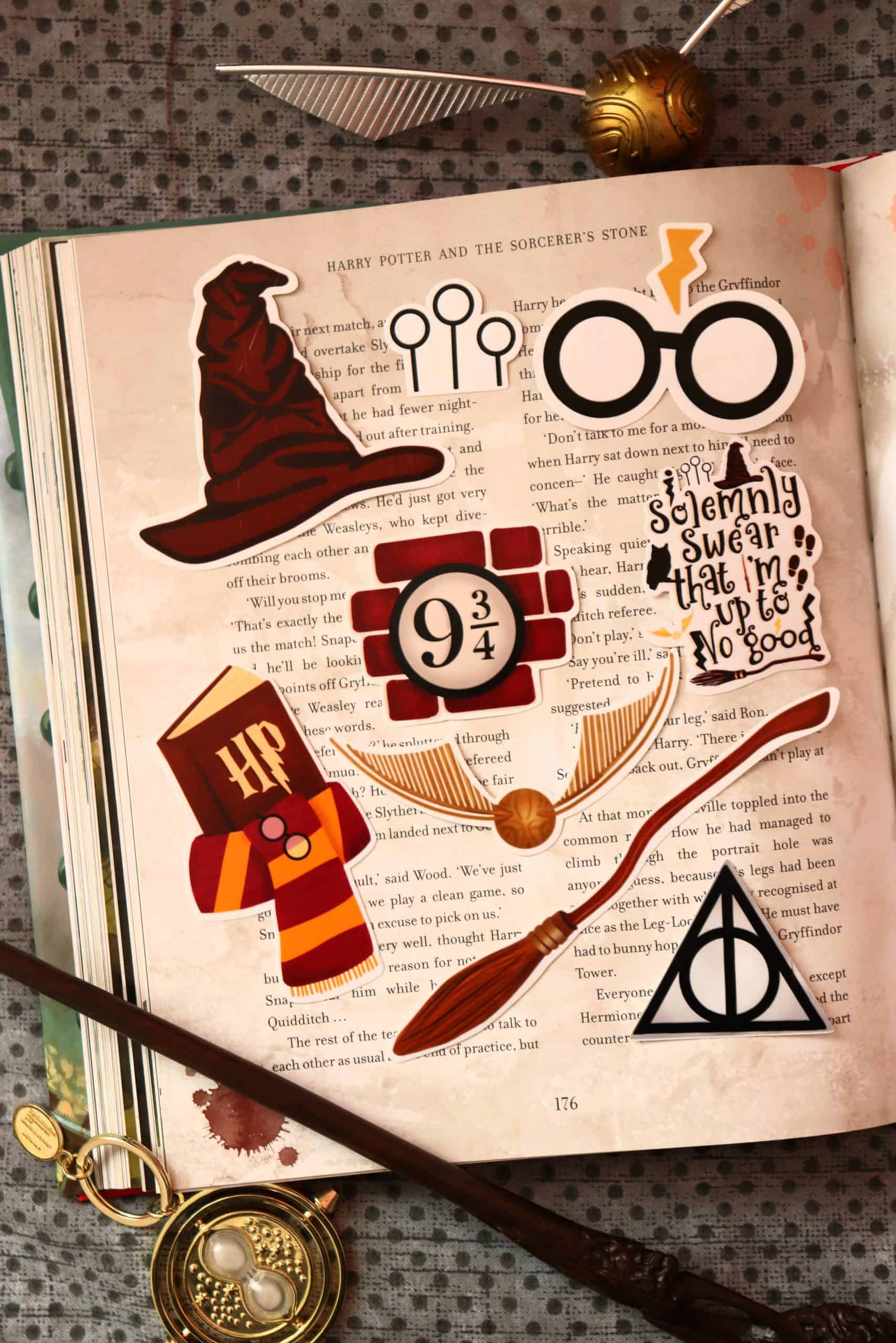 Harry Potter Sticker Set - A Girl And A Glue Gun in Harry Potter Stickers Printable