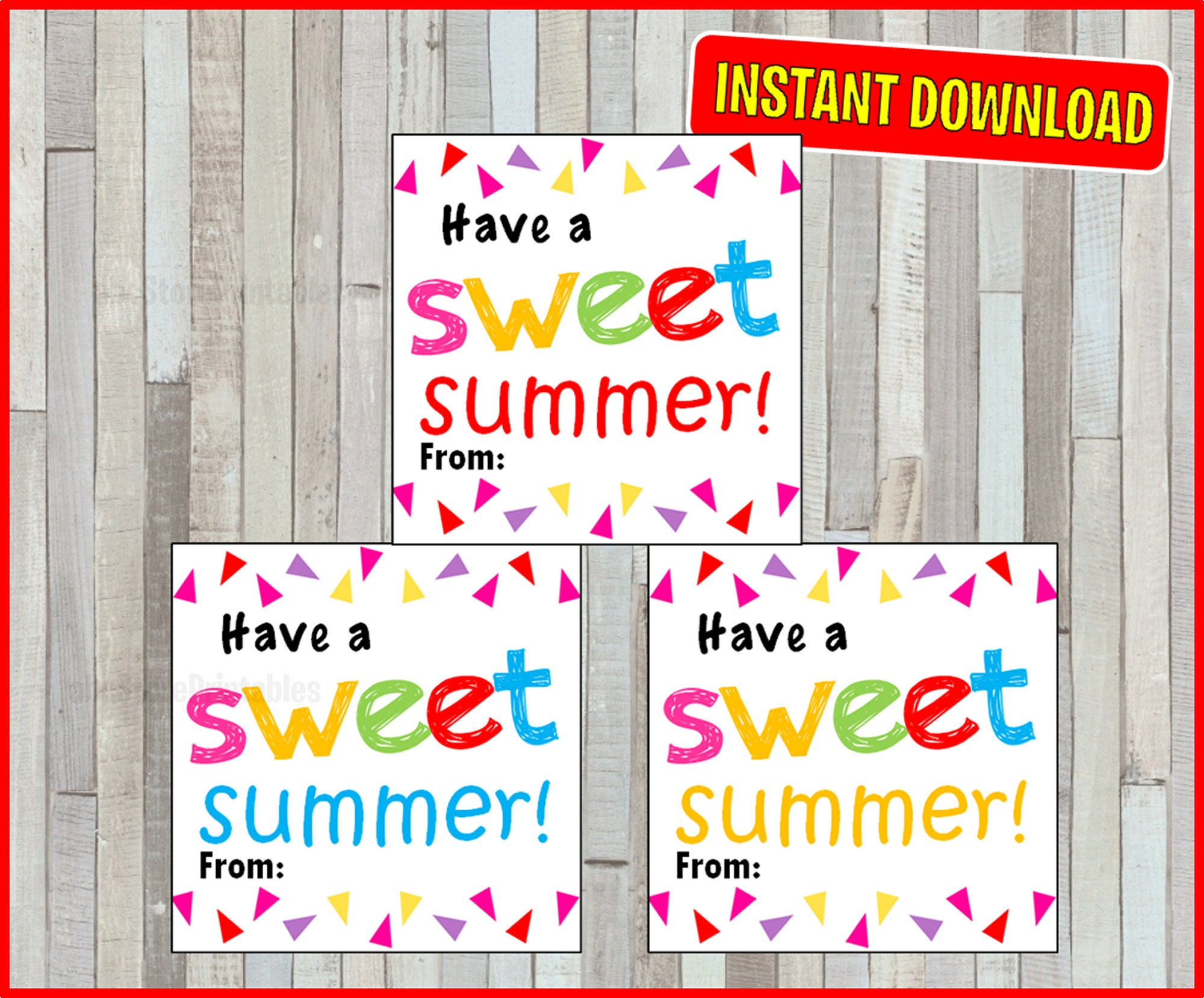 Have A Sweet Summer Teacher Gift Tag, Sweet Treat Homemade Hamper intended for Have A Sweet Summer Free Printable Tag