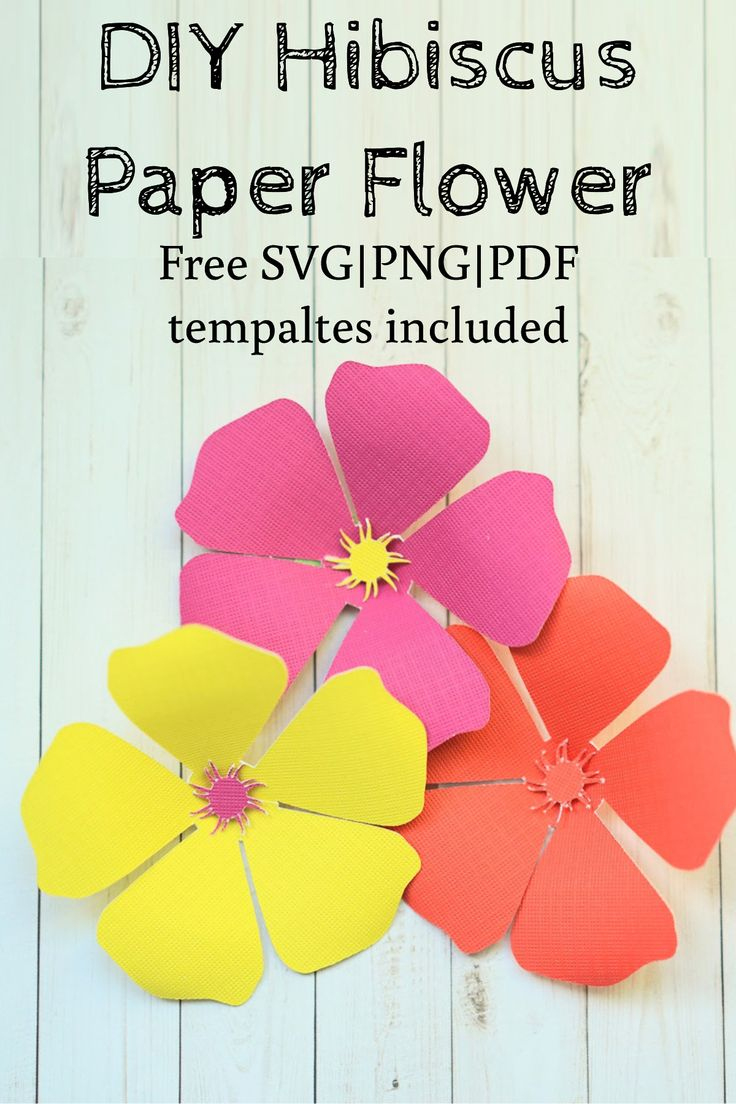 Hawaiian Hibiscus Paper Flowers Template for Printable Hibiscus Paper Flower Template Free