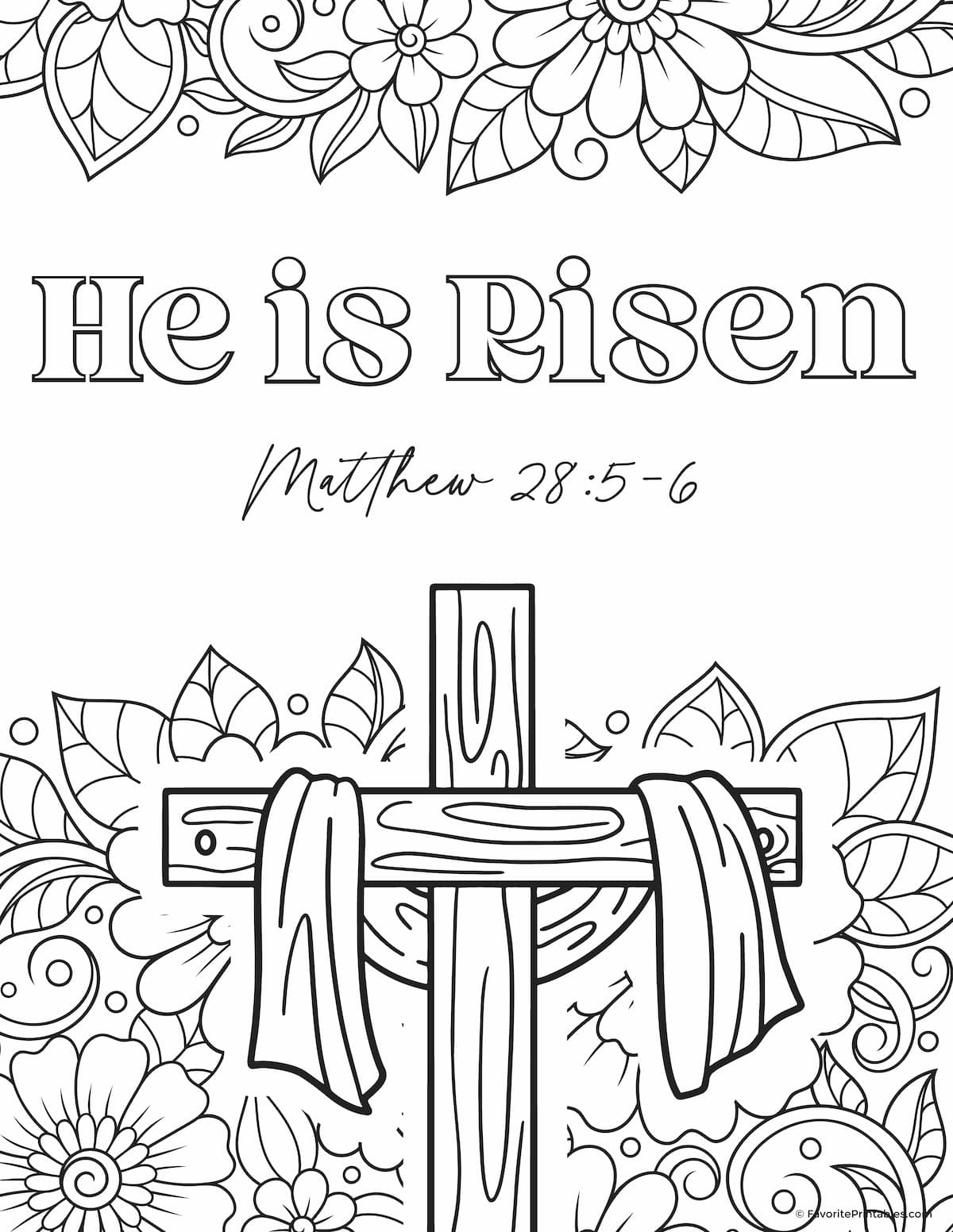 He Is Risen Coloring Page Printable - Favorite Printables with regard to He Is Risen Printables