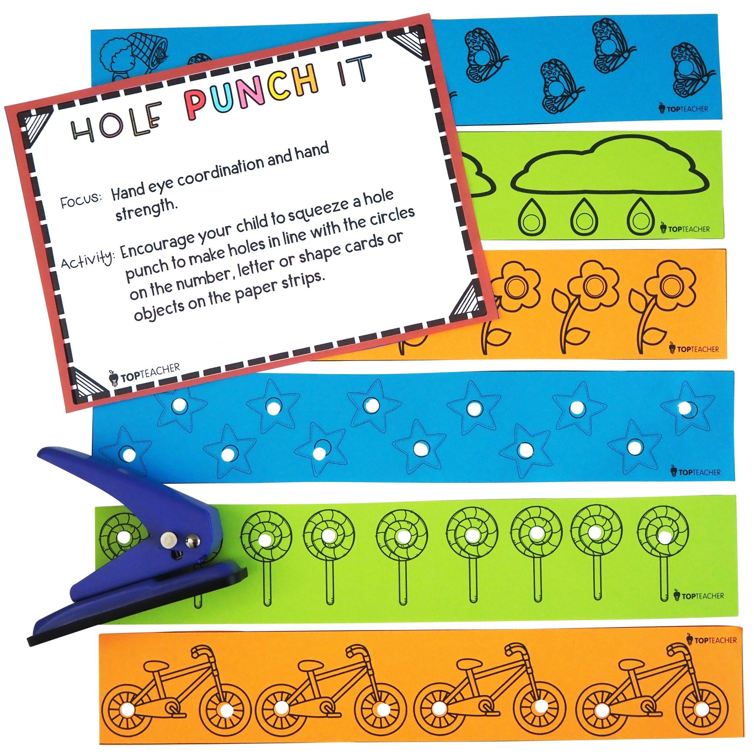 Hole Punch It: Pattern Strips – Top Teacher inside Free Printable Hole Punch Worksheets