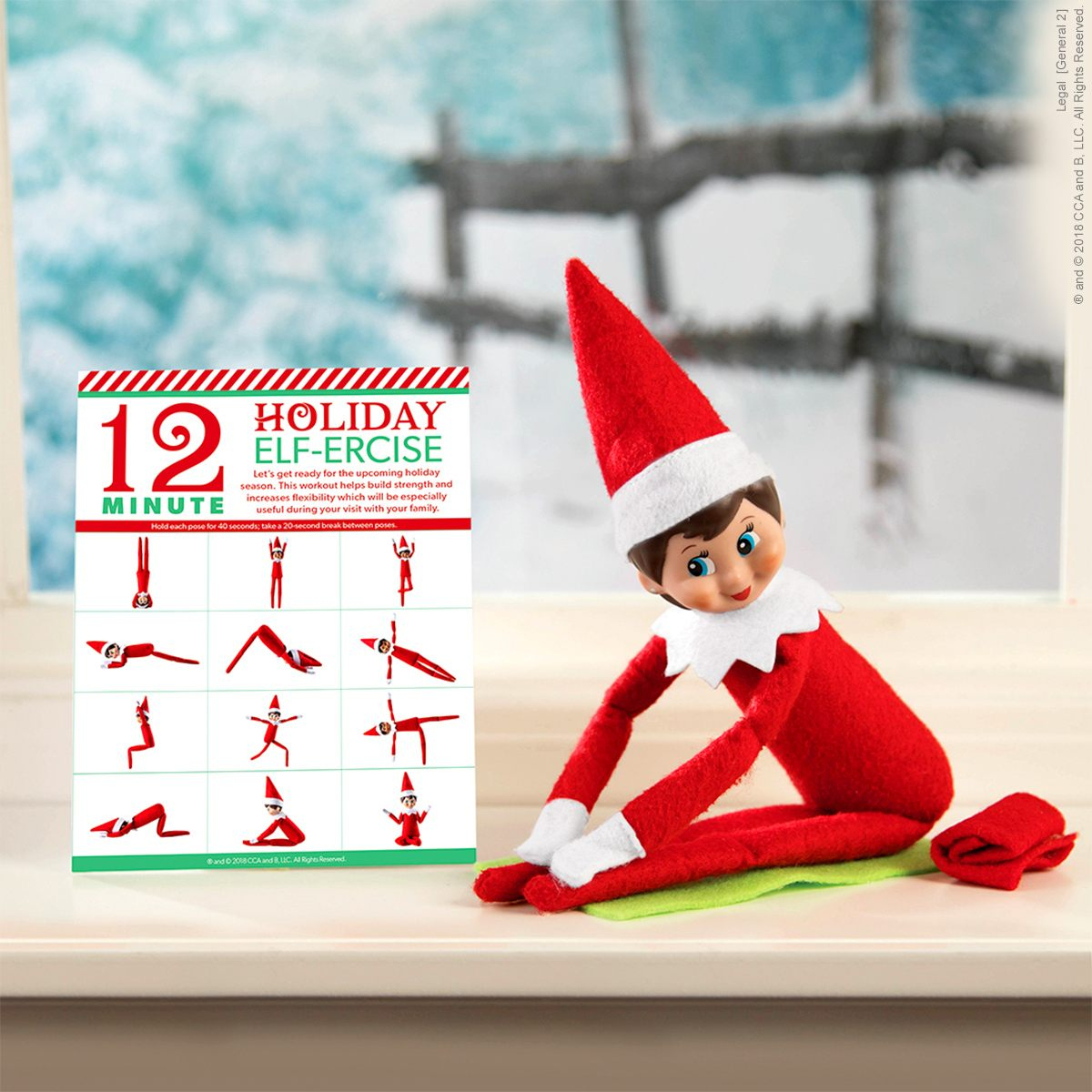 Holiday Elf-Ercise | The Elf On The Shelf with Elf On The Shelf Yoga Printable Free