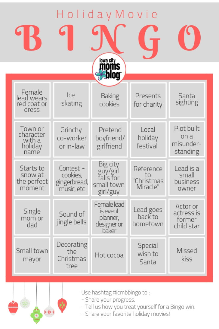 Holiday Movie Bingo Cards