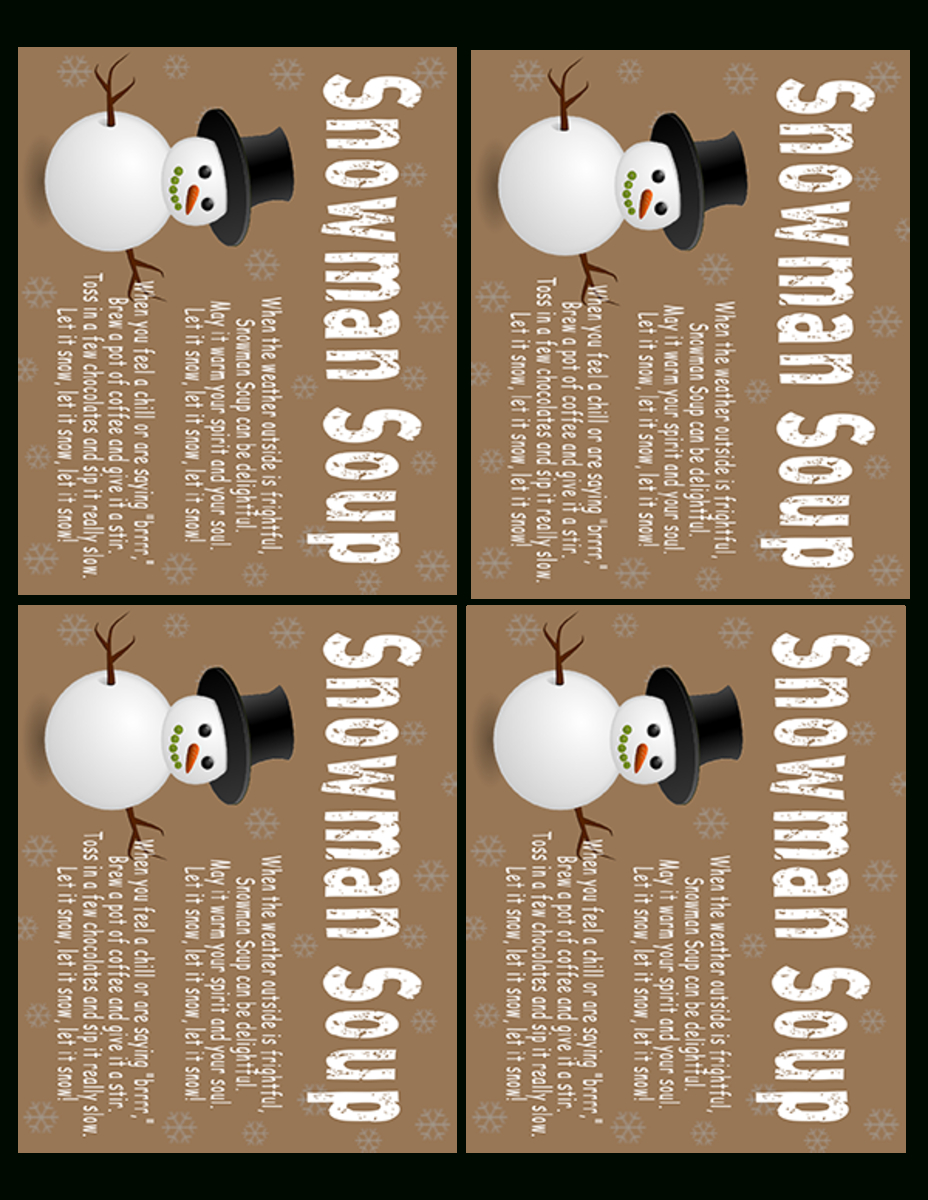 Homemade Melted Snowman Soup Gifts For Kids And Grown Ups - Hubpages for Free Printable Snowman Soup Poem