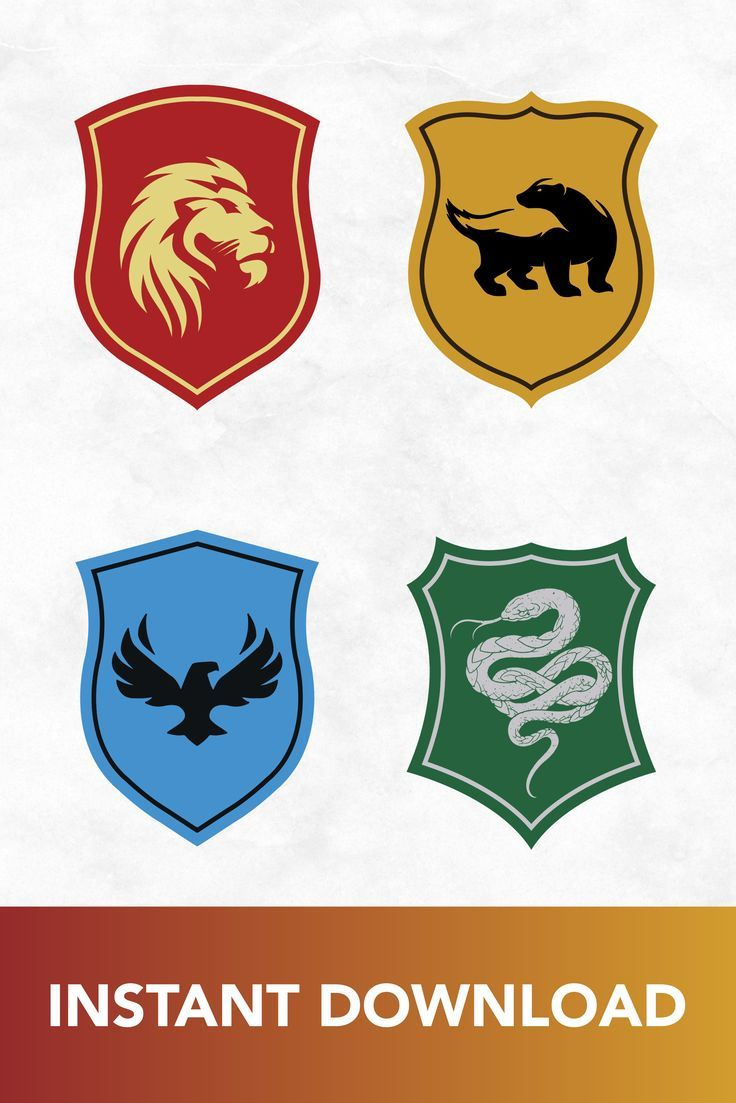 House Crests Svg | Harry Potter Printables inside Printable Harry Potter Crests