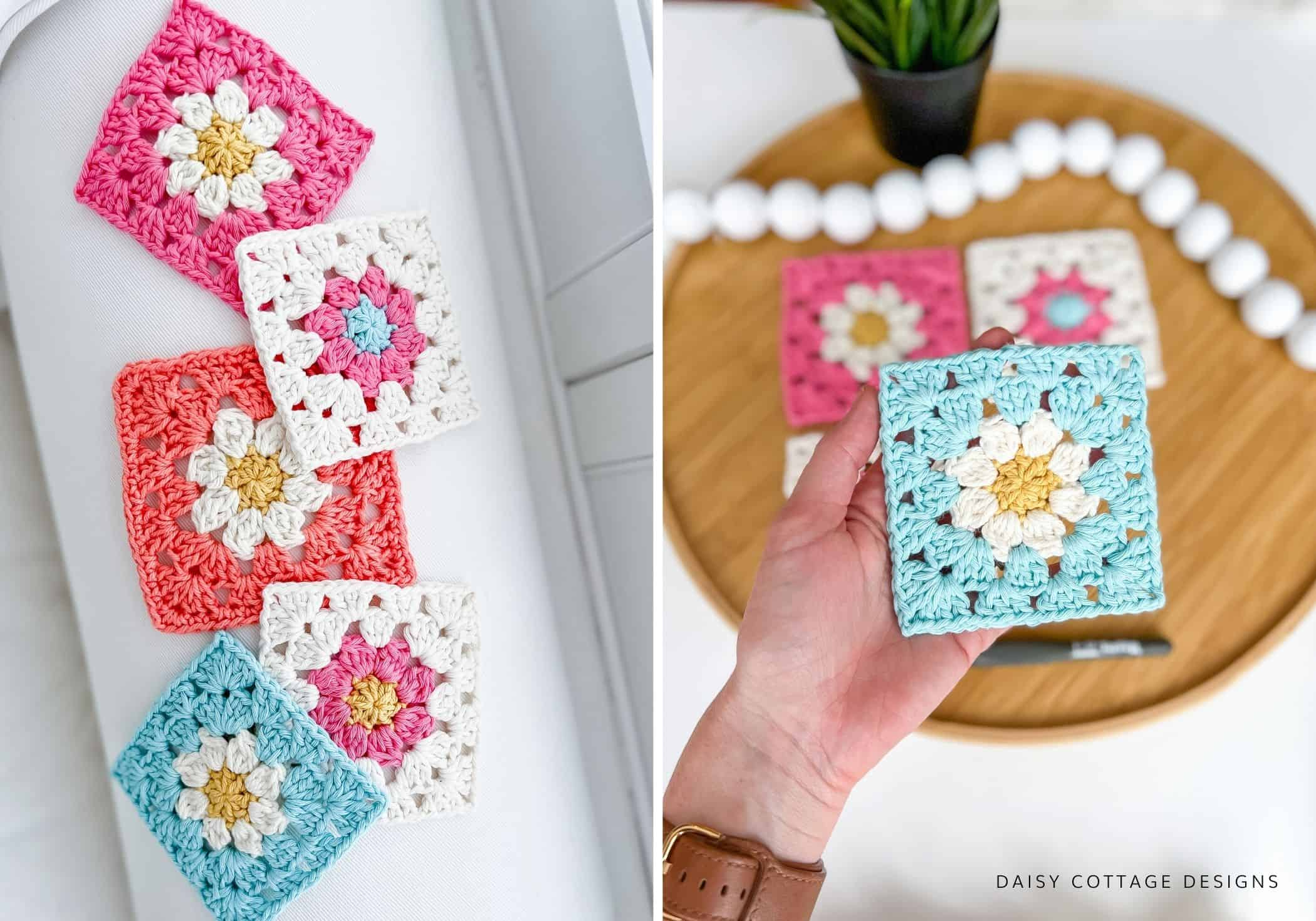 How To Crochet A Daisy Granny Square (Stepstep Tutorial) with Free Printable Daisy Granny Square Crochet Pattern