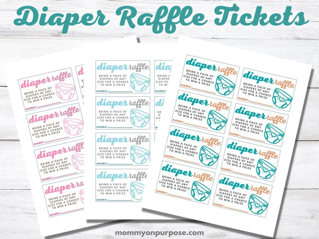 How To Do A Diaper Raffle (With Free Printable Diaper Raffle Tickets) pertaining to Diaper Raffle Template Free Printable