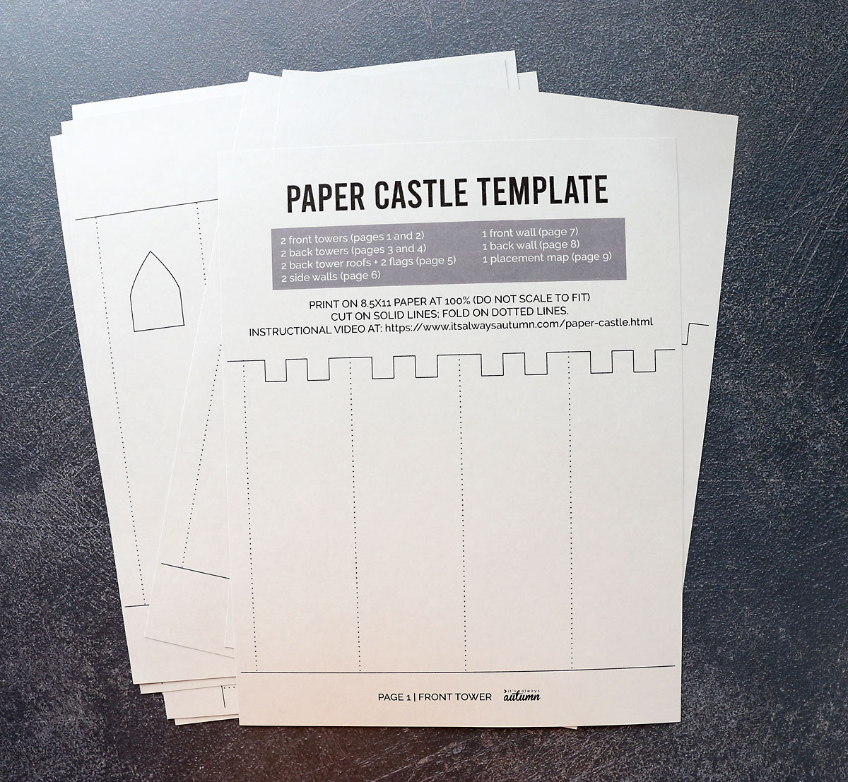 How To Make A Paper Or Cardboard Castle - It&amp;#039;S Always Autumn with Cut Out Castle Template Printable