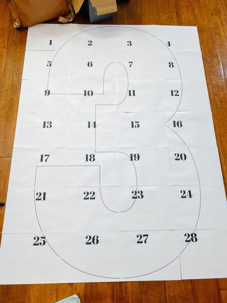 How To Make Giant Marquee Numbers With Foam Boards - Sweet Red within Free Printable Marquee Numbers