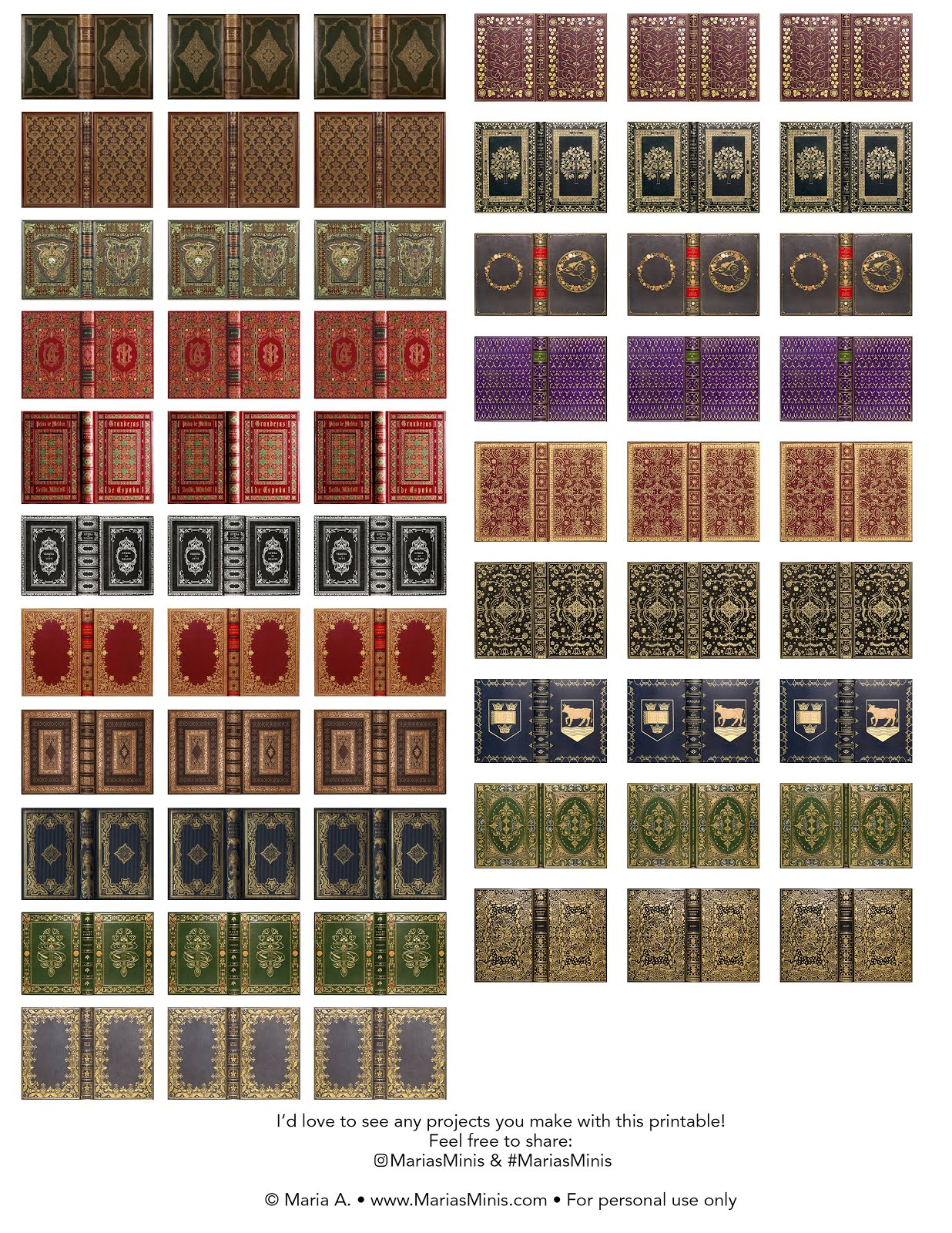 How To Make Miniature Antique Books And Free Printable inside Free Printable Miniature Printable Books