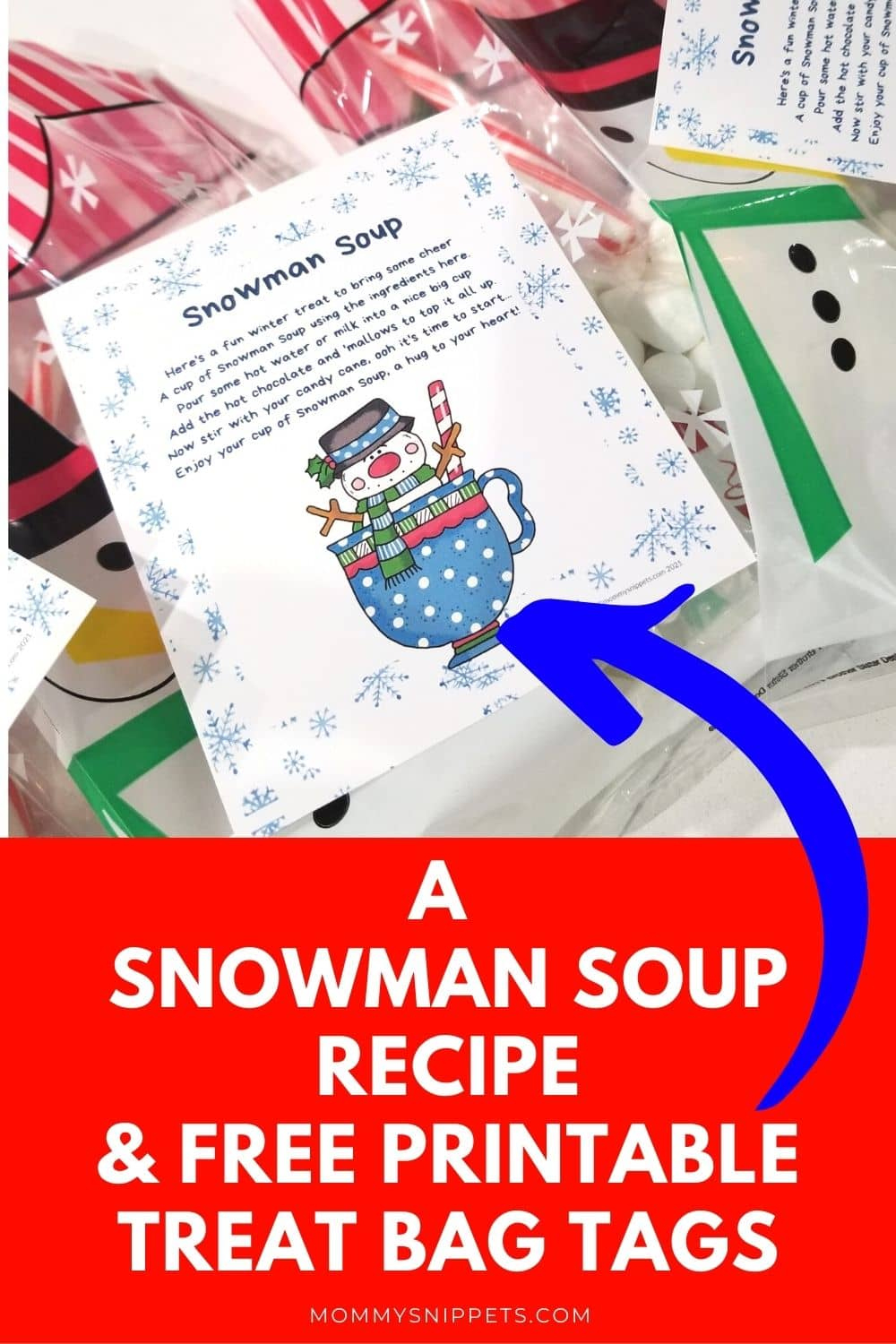 How To Make Snowman Soup Recipe + Free Printable Treat Tag intended for Free Printable Snowman Soup Labels