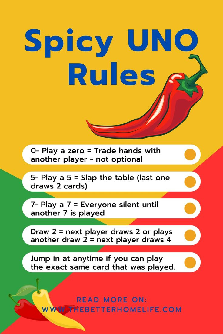 How To Play Spicy Uno with regard to Spicy Uno Rules Printable